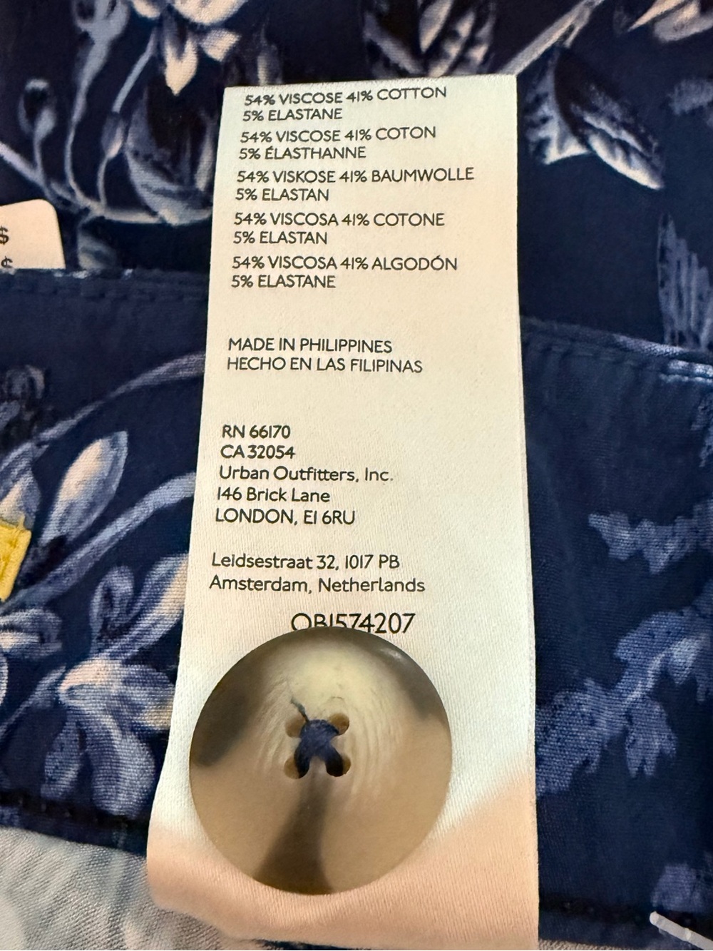 Anthropologie Maeve the Colette Tropical Print Blue Wide Leg Pants size 29 NWT - Picture 2 of 10